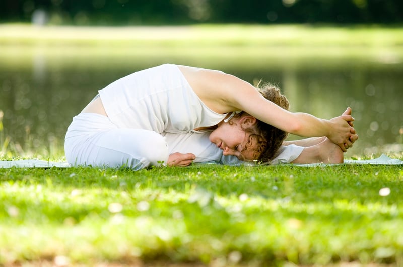 Woman practicing yoga
